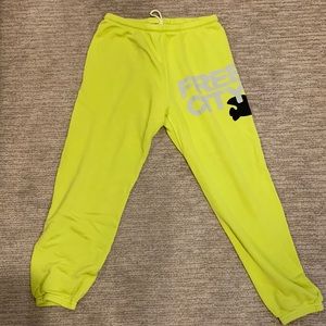Free City SUPERFLUFF LUX OG Sweatpant glowlight Yellow size:M